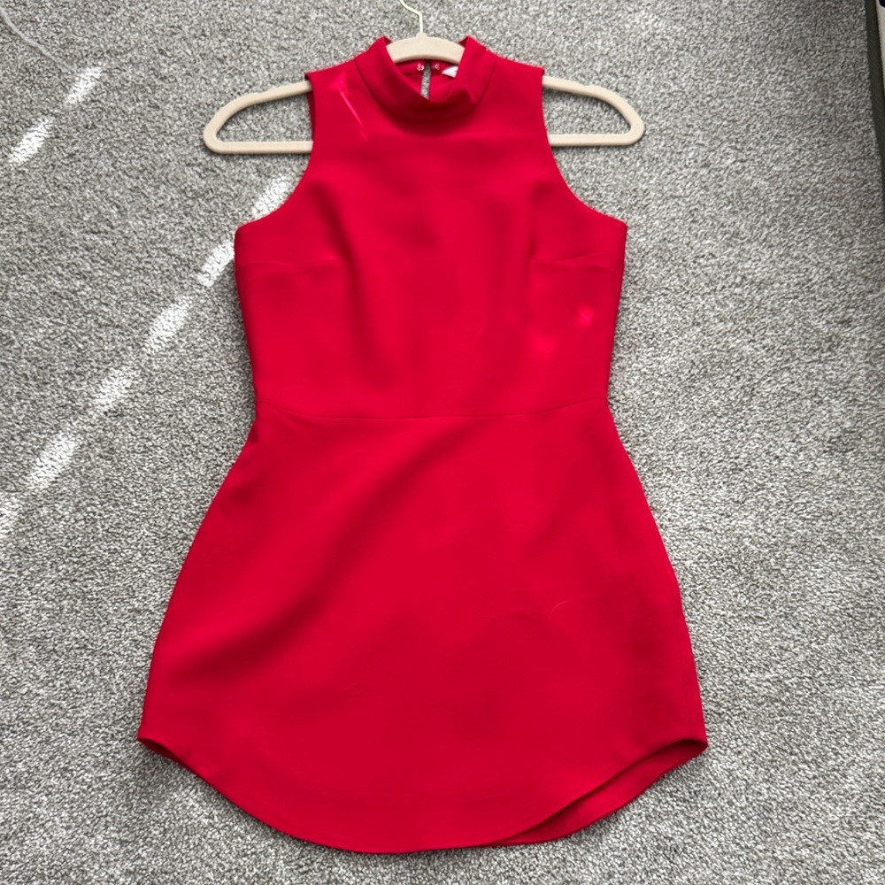 Amanda Uprichard Vibrant Red Mini Dress
